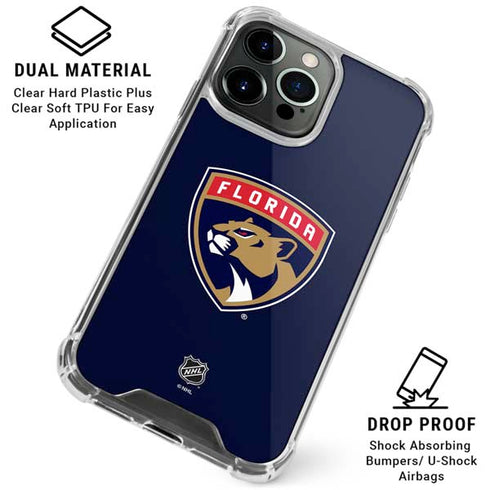 NHL Florida Panthers Distressed iPhone 16 Pro Clear Case